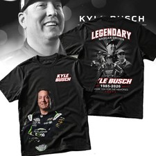 Kyle Busch 1985-2026 Memorial T-Shirt Number 8 Morgan Morgan NASCAR Racing Shirt