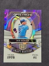 2025 Leaf Optichrome Bob Horner Draft History Purple Wave 1/1