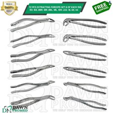 72 Pcs Dental Extracting Forceps Custom Made Set Stainless Steel German Grade