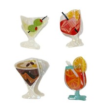 Stylish Cocktails Drink Clip Acrylic Hair Accessories Lightweight Claw For Buns