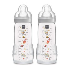 Easy Active Baby Bottles 11oz, Fast Flow Skinsoft Silicone Nipple with Wide N...