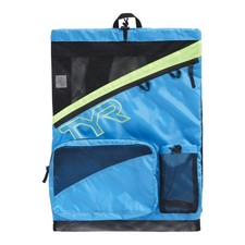 TYR Elite Team Mesh Backpack, Blue/Yellow, one Size