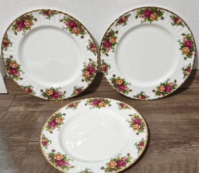 Royal Albert Old Country Roses 3 x Speiseteller Teller  26 cm