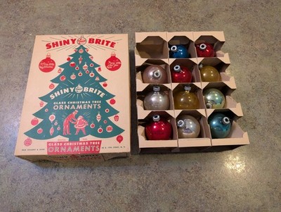Vintage SHINY BRITE Max Eckardt & Sons Uncle Sam & Santa Christmas Ornaments