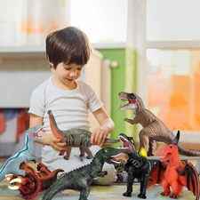 7 Piece Jumbo Dinosaur Toys Big Toy for Boys Realistic Giant