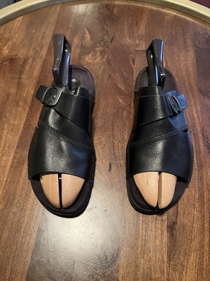 Dr. Martens Black Leather Single Buckle Sandal 10US 9UK 43EU 9A27 PC10D
