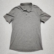 LuLuLemon Polo Shirt Men's XS-S Gray Performance Stretch Short Sleeve Quick Dry