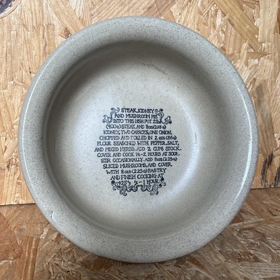 Vintage Moira Steinzeug Keramik Steak & Niere Kuchenform Schüssel Rezept