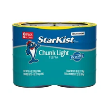 StarKist Chunk Light Tuna in Water 5 Oz 8 cans Free Shipping......