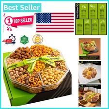 Easter Mixed Nuts Gift Basket - 7 Assorted Delights, Kosher & Elegant Packaging