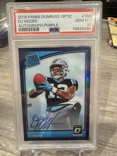 2018 Panini Donruss Optic DJ Moore Rookie Auto Purple /35 PSA 10