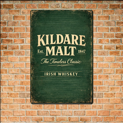 Tullamore Dew Irish Whiskey Logo Vintage Tin Metal Sign 8x12 Bar Wall Art