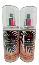 Bath  Body Works Coco Paradise Mini Travel Fragrance Mist 2.5 oz x2