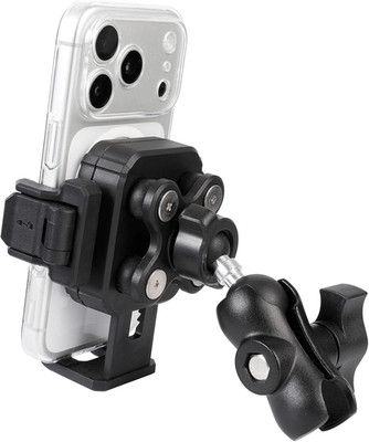 1'' Ball Phone Mount Holder with Vibration Dampener ＆ 2.36'' Short Double Socket A