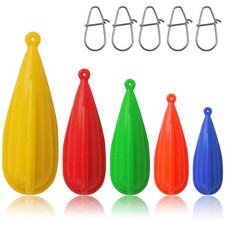 Fishing Practice Casting Plugs, 5pcs Mixed Sizes Fishing Practice Plugs Weigh...