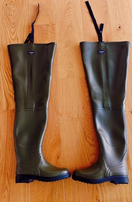 Aigle Truite Watstiefel Gr. 42   Naturkautschuk Anglerstiefel NUR 1x BENUTZT!