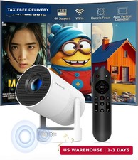 Mini Projector with WiFi 6 Bluetooth 5.4, Electric Focus 4K Support