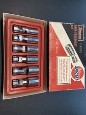 Snap-On 206FSU 6 pc 3/8 Drive 6 Point Deep Flex Socket Set Flexocket W/box