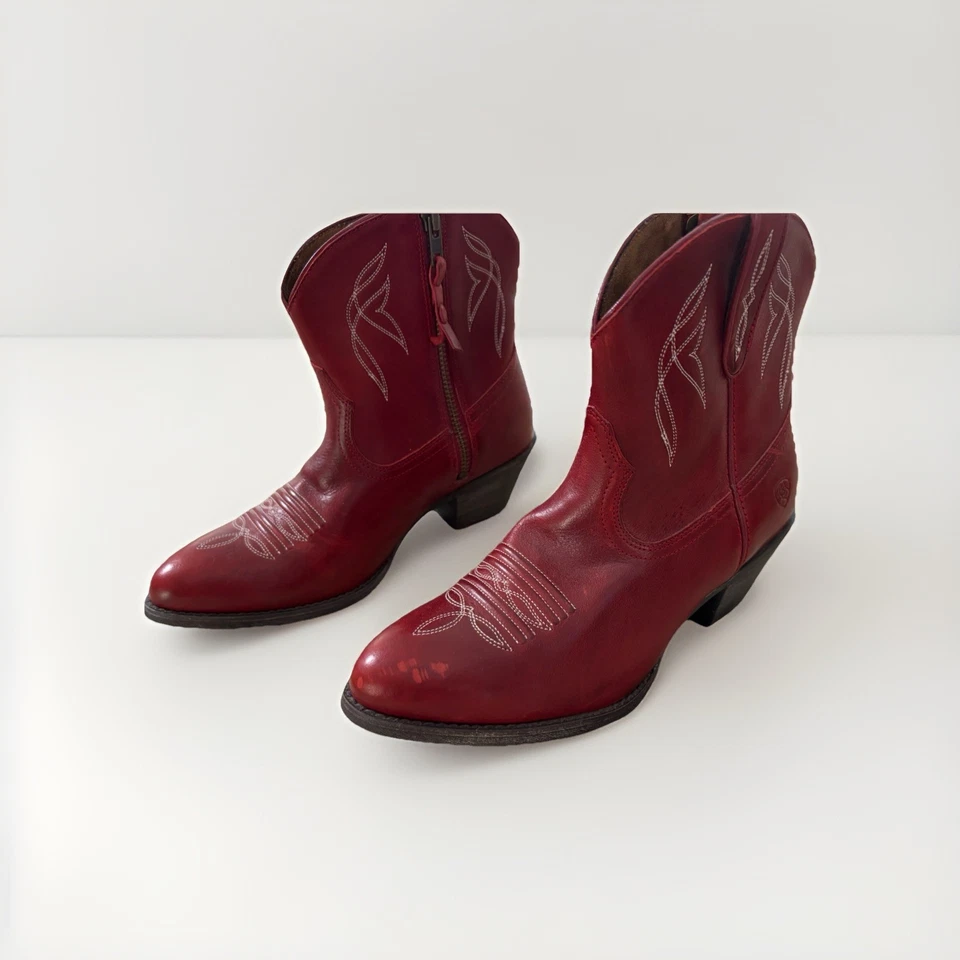 BOTINES DARLIN MUJER ARIAT - PUNTERA REDONDA - ROJO talla 9 Foto 2 de 4