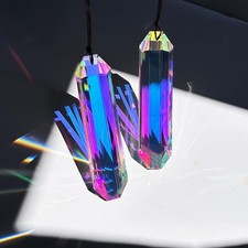 5" Large Crystal Sun Catcher Prisms for Windows AB Colored Suncatcher Crystals