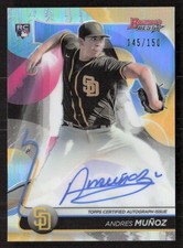 Andres Muñoz 2020 Bowman's Best Best of 2020 Autographs Blue Refractor /150