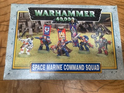 Warhammer Space Marine Command Squad Box OOP Rare (Ms3)