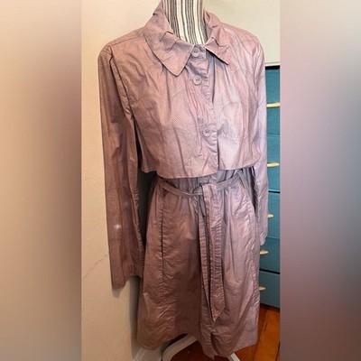 Noa Noa Women s Classic Trench Coat Water Resistant Coated Cotton Size XL