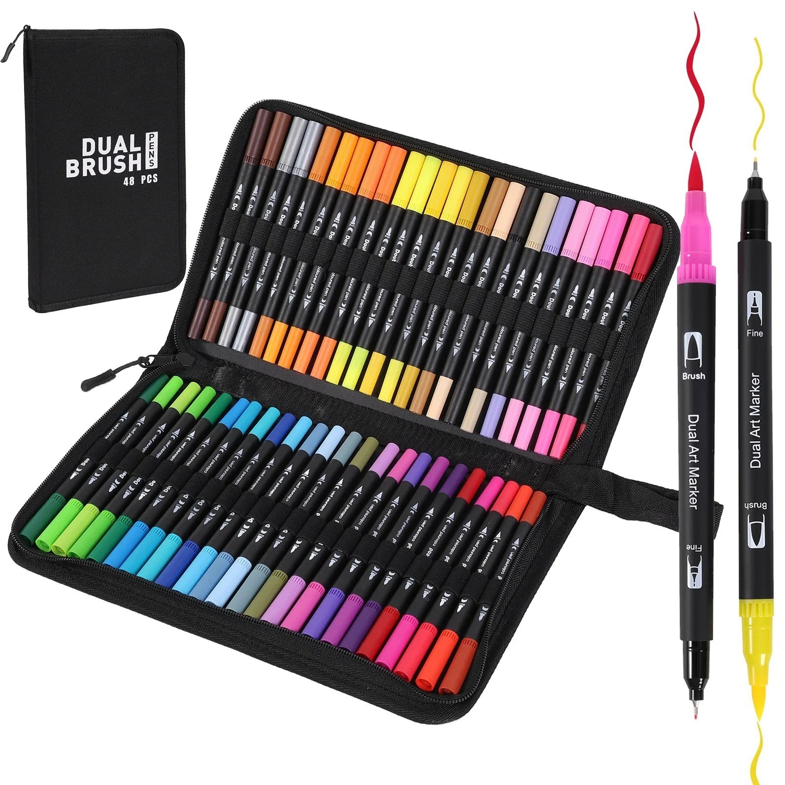 120 Colors Art Paint Markers, Dual Tip Acrylic Paint Pens wi