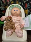 Cabbage Patch Preemie/Coleco/1984/ Bald Blue/HM1/ CLEANED/certificate/powder