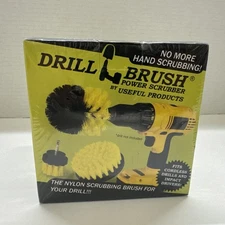 Drill Brush Set Attachment 3pc Power Scrubber Cleaning Car Tile Grout Shower NEW