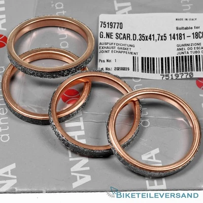 ATHENA 4X Junta de colector junta de escape para Suzuki GSX 750 F ES EF Inazuma