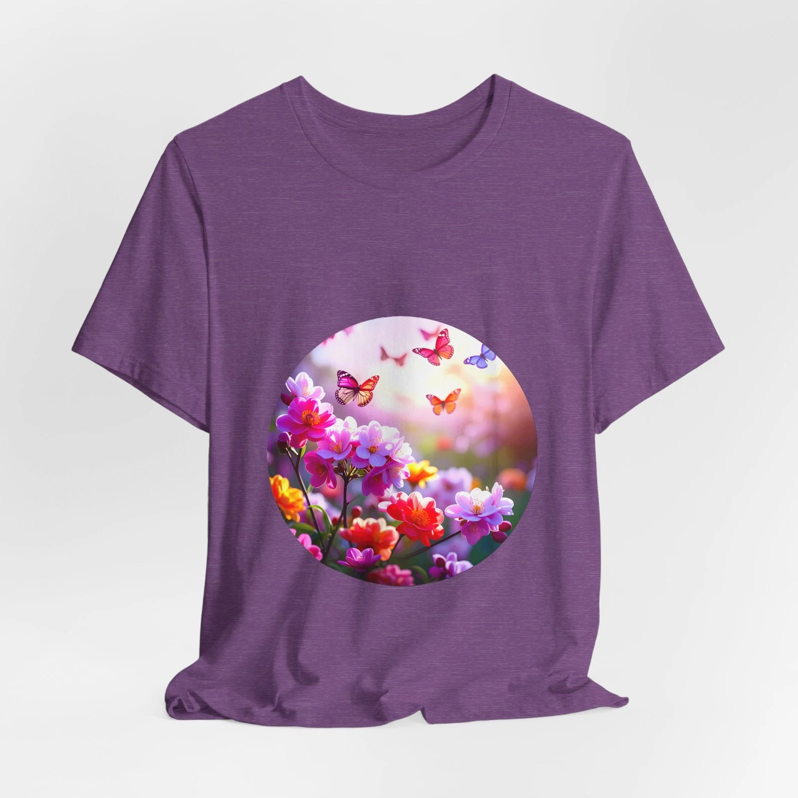 Butterfly Garden Tee | Floral Circle Design