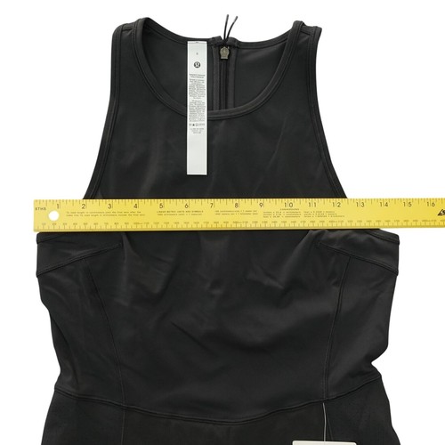 New Lululemon Size 6 Nulux Running Dress 8" Graphite Grey Sleeveless GGRE - Picture 3 of 12
