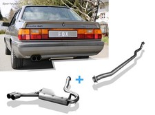 Fox Edelstahl Racing-Anlage ab Kat. Audi 80/90 quattro 81/85 2x76mm rund schar