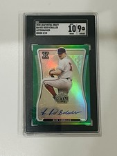 2022 Leaf Metal Draft Reid Schaller Autograph Green 2/10 Graded 10/9