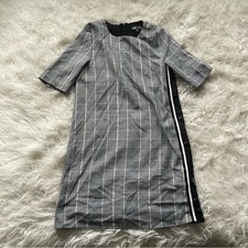 ZARA • Plaid Gingham Snap Shift Dress