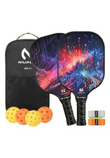 Niupipo Carbon Fiber Pickleball Paddle Set of 2 USAPA Approved Tournament - MX81