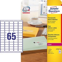 Avery Zweckform Transparente Adress Etiketten 38,1 X 21,2Mm 1.625 Etiketten