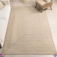 nuLOOM 2' x 3' Hand-Braided Area Rug - Pet-Friendly & Weather-Resistant Tan