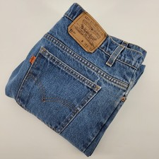 READ Vintage Levi Strauss 517 Jeans Mens 38x25 Blue Orange Tab USA Made 90s