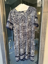 Michael Kors Blue Patterned Dress - Size XL