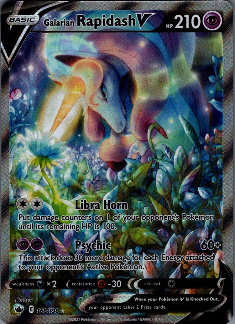 Galarian Rapidash V (Alternate Full Art) Ultra Rare SWSH06: Chilling Reign 168/1