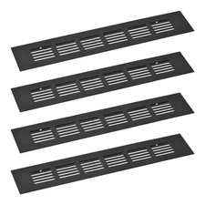 4pcs Rectangle Ventilation Grille Aluminum Alloy Mesh Air Vent Cover 250x50mm