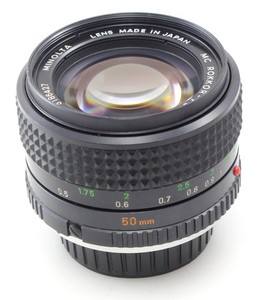 Minolta 50mm F/1.4 MC ROKKOR-PG Fast Prime Lens - Minolta MD Mount - Great cond