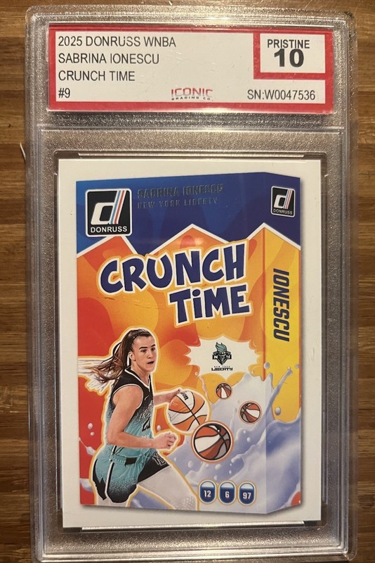 Panini 2025 Donruss WNBA Sabrina Ionescu Crunch Time #9 Iconic Graded
