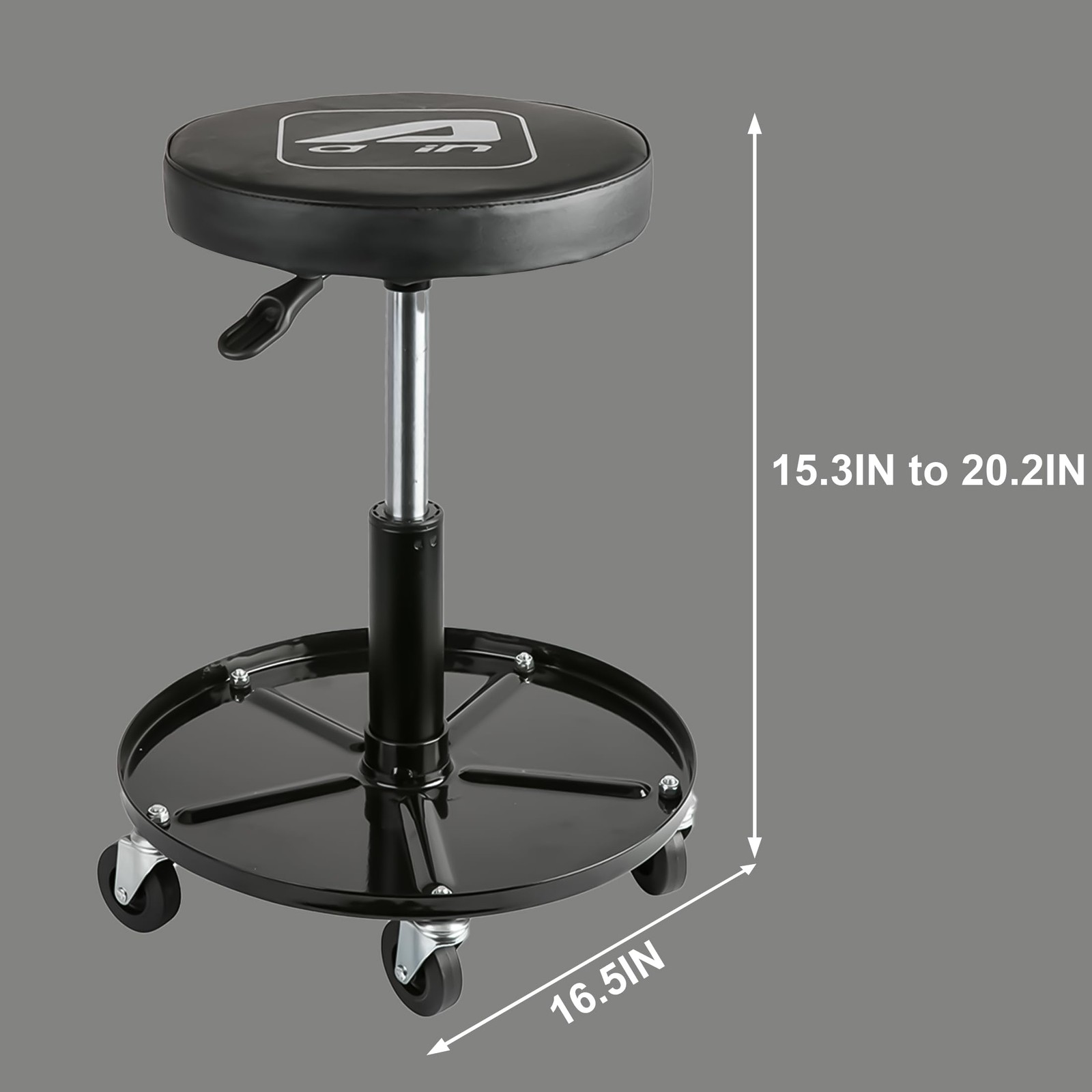 Aain® Heavy Duty Shop Seat, Adjustable Swivel Rolling Stools, Garage Seat with