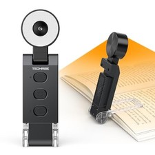 Book Light, Clip-on Reading Light for Books in Bed, Rechargeable Reading Round