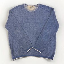 Raffi Men  s Waffle Knit Pullover Longsleeve Sweater Blue Preppy Yacht Boat Sz L