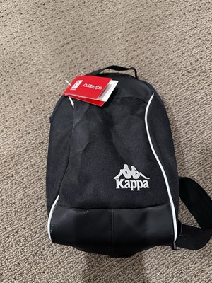Kappa Sling Crossbody Bag   Black with White Trim   New with Tags