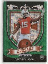 2021 Panini Prizm Draft Picks Collegiate #179 Greg Rousseau Green Wave